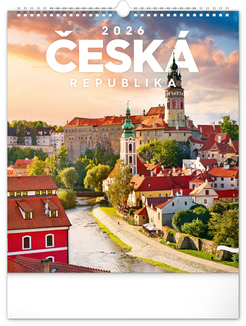Nástěnný kalendář Česká republika 2026, 30 x 34 cm