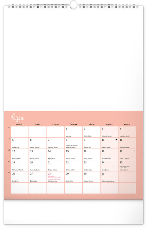 Kreativní rodinný kalendář 2026, 33 x 46 cm