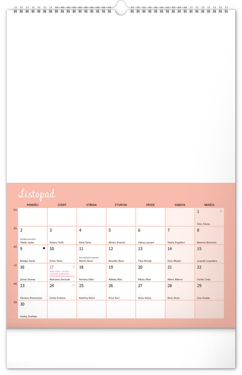 Kreativní rodinný kalendář 2026, 33 x 46 cm