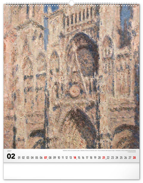 Nástěnný kalendář Claude Monet 2027, 48 x 56 cm