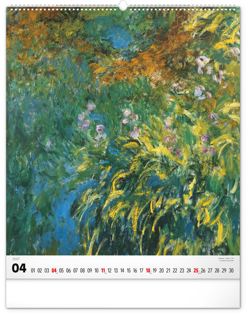 Nástěnný kalendář Claude Monet 2027, 48 x 56 cm