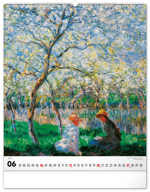 Nástěnný kalendář Claude Monet 2027, 48 x 56 cm
