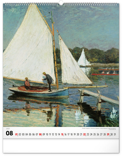 Nástěnný kalendář Claude Monet 2027, 48 x 56 cm