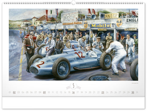 Nástěnný kalendář Oldtimers – Václav Zapadlík 2027, 64 x 42 cm