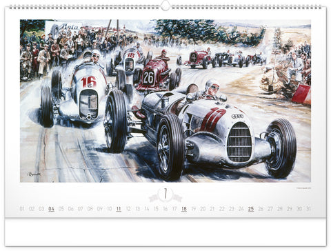 Nástěnný kalendář Oldtimers – Václav Zapadlík 2027, 64 x 42 cm