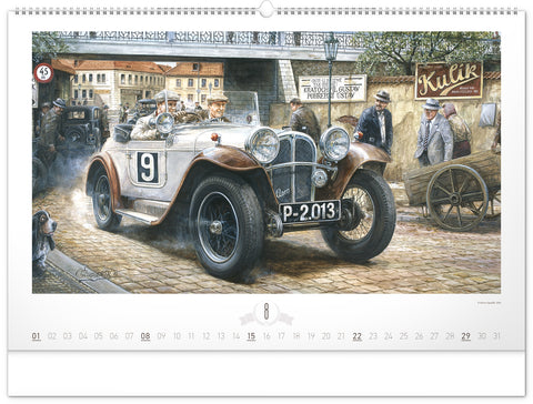 Nástěnný kalendář Oldtimers – Václav Zapadlík 2027, 64 x 42 cm