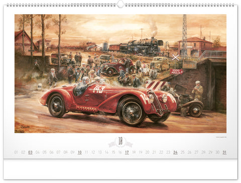 Nástěnný kalendář Oldtimers – Václav Zapadlík 2027, 64 x 42 cm