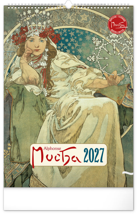 Nástěnný kalendář Alfons Mucha 2027, 33 x 46 cm