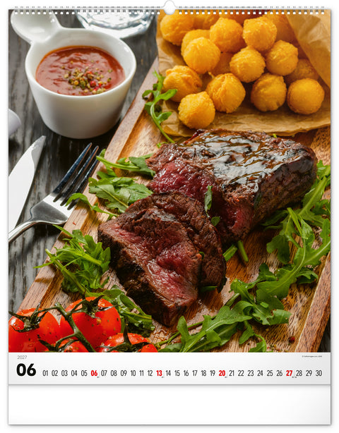 Nástěnný kalendář Gourmet 2027, 48 x 56 cm