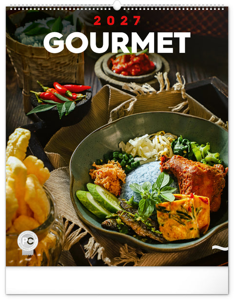 Nástěnný kalendář Gourmet 2027, 48 x 56 cm