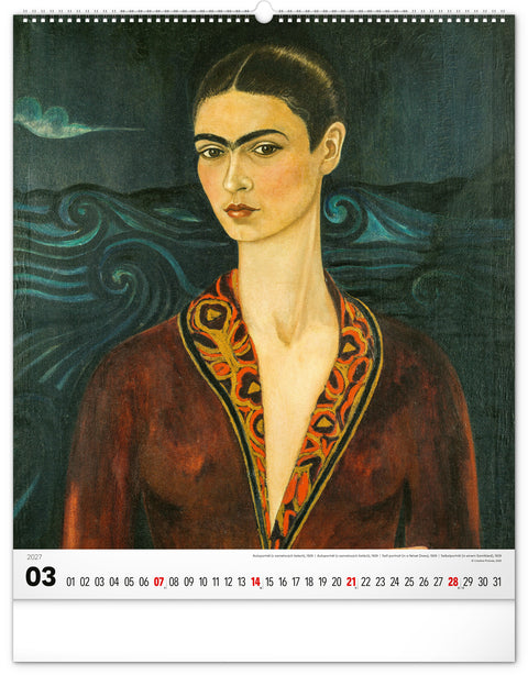Nástěnný kalendář Frida Kahlo 2027, 48 x 56 cm