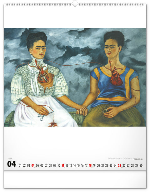 Nástěnný kalendář Frida Kahlo 2027, 48 x 56 cm