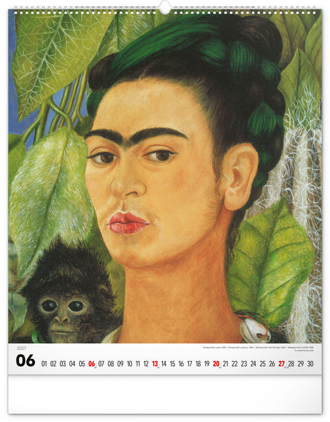 Nástěnný kalendář Frida Kahlo 2027, 48 x 56 cm