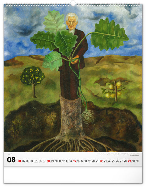 Nástěnný kalendář Frida Kahlo 2027, 48 x 56 cm