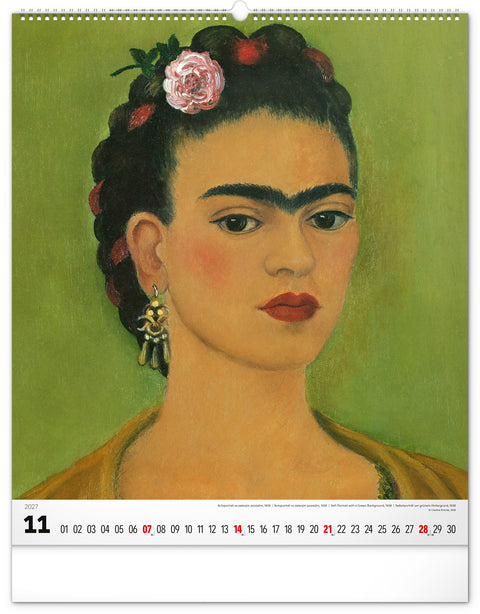 Nástěnný kalendář Frida Kahlo 2027, 48 x 56 cm