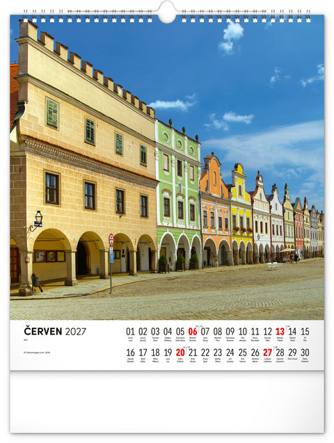 Nástěnný kalendář Česká republika 2027, 30 x 34 cm
