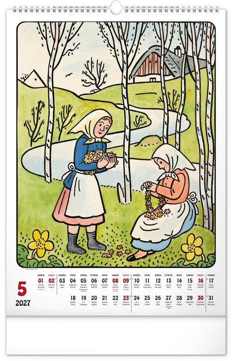 Nástěnný kalendář Josef Lada 2027, 33 x 46 cm