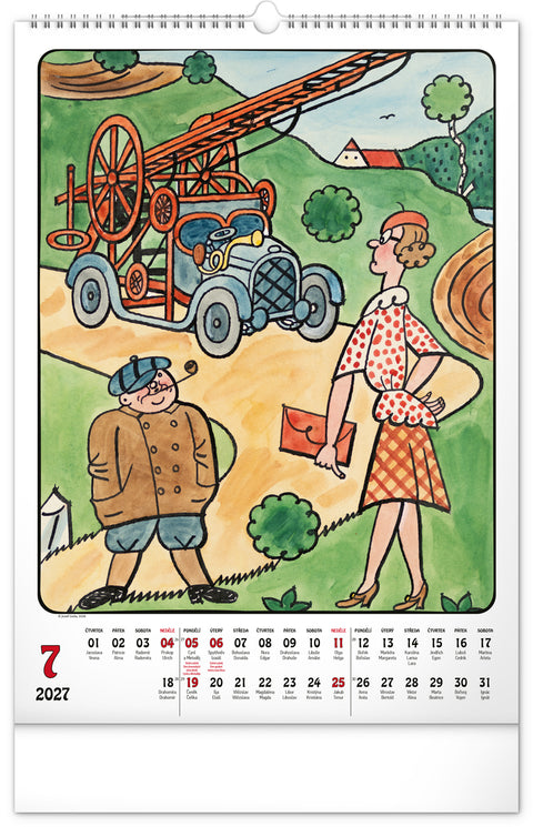 Nástěnný kalendář Josef Lada 2027, 33 x 46 cm