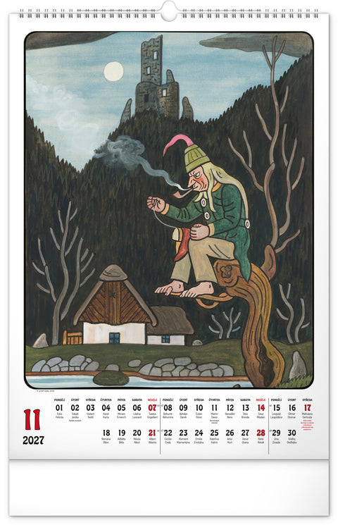 Nástěnný kalendář Josef Lada 2027, 33 x 46 cm