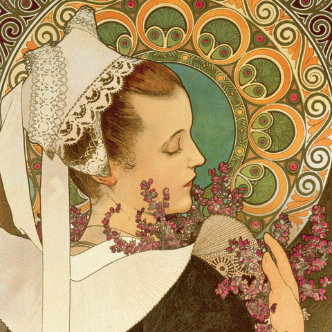 Poznámkový kalendář Alfons Mucha 2026, 30 x 30 cm