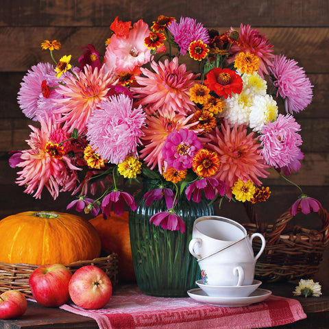 Poznámkový kalendář Květiny 2026, 30 x 30 cm