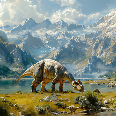 Poznámkový kalendář Dinosauři 2026, 30 x 30 cm