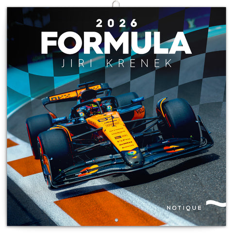 Poznámkový kalendář Formule – Jiří Křenek 2026, 30 x 30 cm