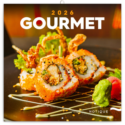 Poznámkový kalendář Gourmet 2026, 30 x 30 cm