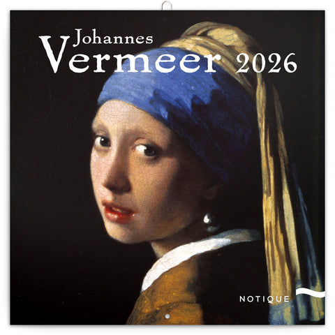 Poznámkový kalendář Johannes Vermeer 2026, 30 x 30 cm