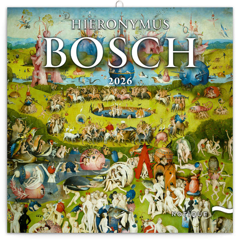 Poznámkový kalendář Hieronymus Bosch 2026, 30 x 30 cm