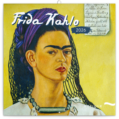 Poznámkový kalendář Frida Kahlo 2026, 30 x 30 cm