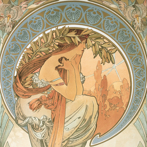 Poznámkový kalendář Alfons Mucha 2027, 30 x 30 cm