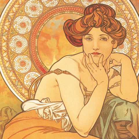 Poznámkový kalendář Alfons Mucha 2027, 30 x 30 cm