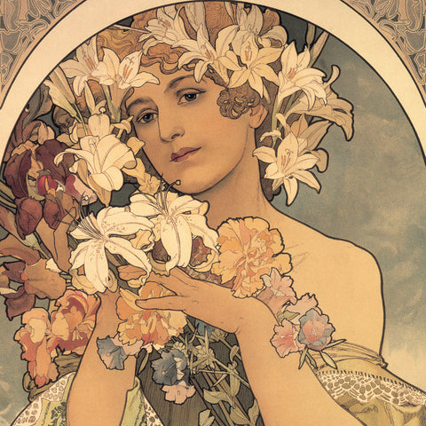 Poznámkový kalendář Alfons Mucha 2027, 30 x 30 cm
