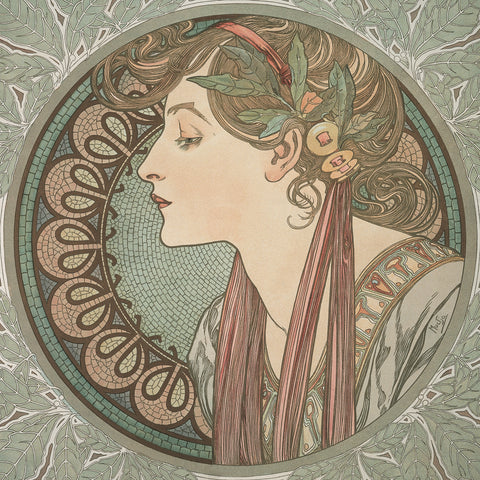 Poznámkový kalendář Alfons Mucha 2027, 30 x 30 cm