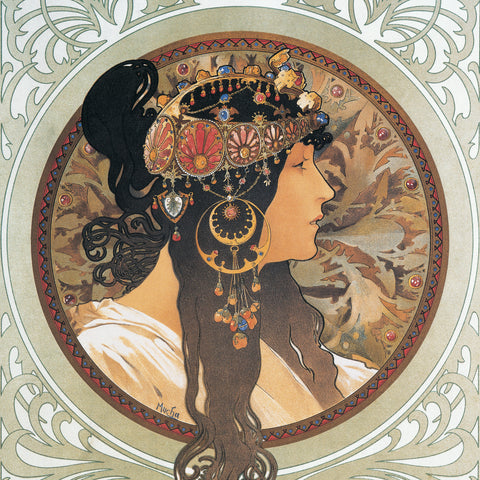 Poznámkový kalendář Alfons Mucha 2027, 30 x 30 cm