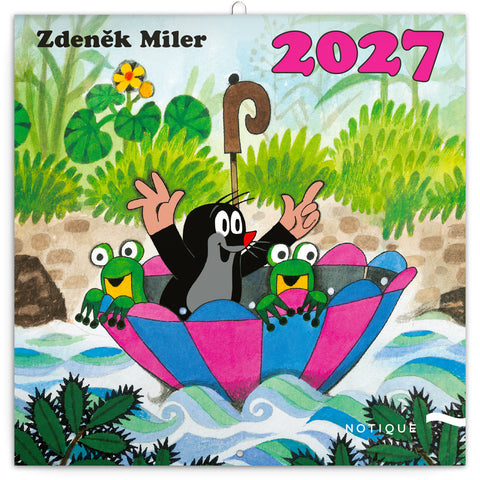 Poznámkový kalendář Krteček 2027, 30 x 30 cm