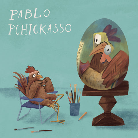 Poznámkový kalendář Chicken Artists 2027, 30 x 30 cm