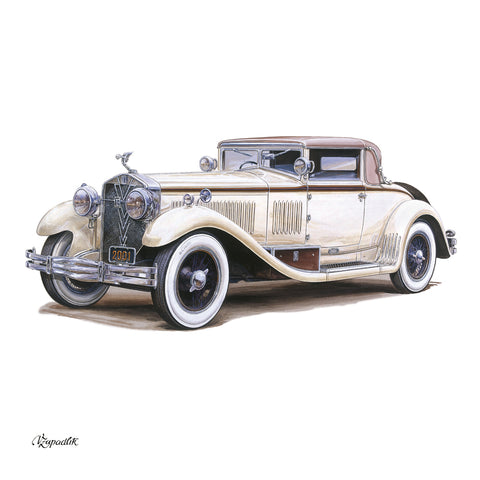 Poznámkový kalendář Classic Cars – Václav Zapadlík 2027, PLASTIC FREE, 30 x 30 cm