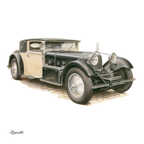 Poznámkový kalendář Classic Cars – Václav Zapadlík 2027, PLASTIC FREE, 30 x 30 cm