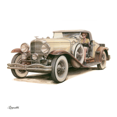 Poznámkový kalendář Classic Cars – Václav Zapadlík 2027, PLASTIC FREE, 30 x 30 cm
