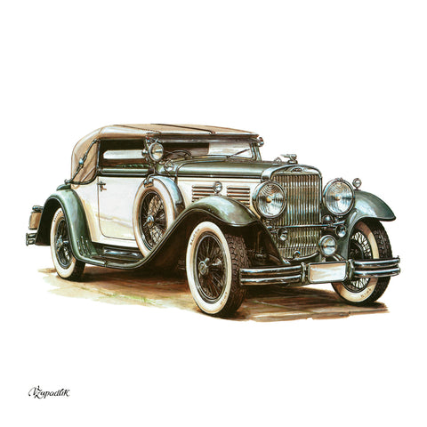 Poznámkový kalendář Classic Cars – Václav Zapadlík 2027, PLASTIC FREE, 30 x 30 cm