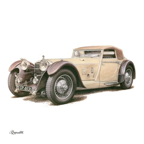 Poznámkový kalendář Classic Cars – Václav Zapadlík 2027, PLASTIC FREE, 30 x 30 cm