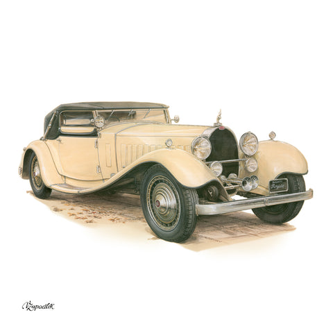 Poznámkový kalendář Classic Cars – Václav Zapadlík 2027, PLASTIC FREE, 30 x 30 cm