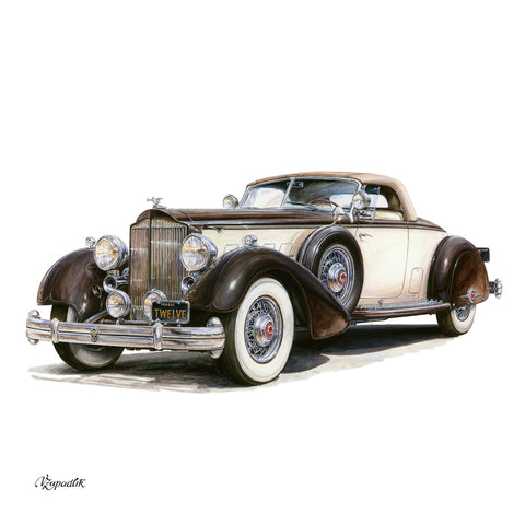 Poznámkový kalendář Classic Cars – Václav Zapadlík 2027, PLASTIC FREE, 30 x 30 cm