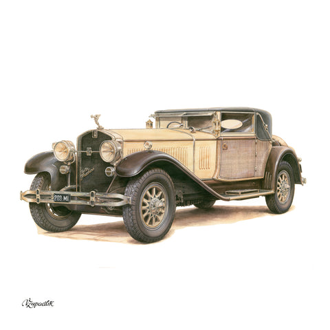 Poznámkový kalendář Classic Cars – Václav Zapadlík 2027, PLASTIC FREE, 30 x 30 cm