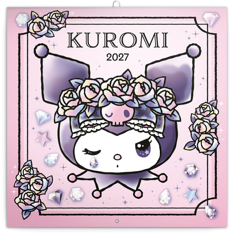 Poznámkový kalendář Kuromi  2027, 30 x 30 cm