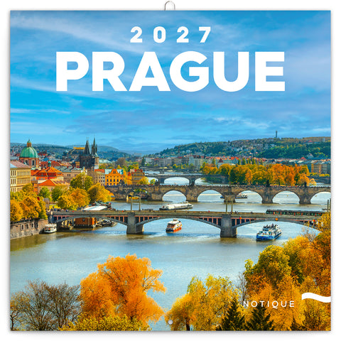 Poznámkový kalendář Praha  2027, 20 x 20 cm