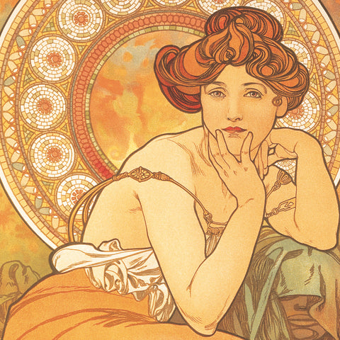 Poznámkový kalendář Alfons Mucha  2027, 20 x 20 cm