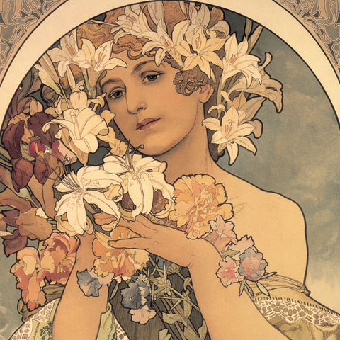 Poznámkový kalendář Alfons Mucha  2027, 20 x 20 cm